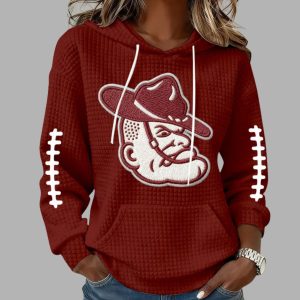 AM Aggies Football Print Waffle Fabric Hoodie 3