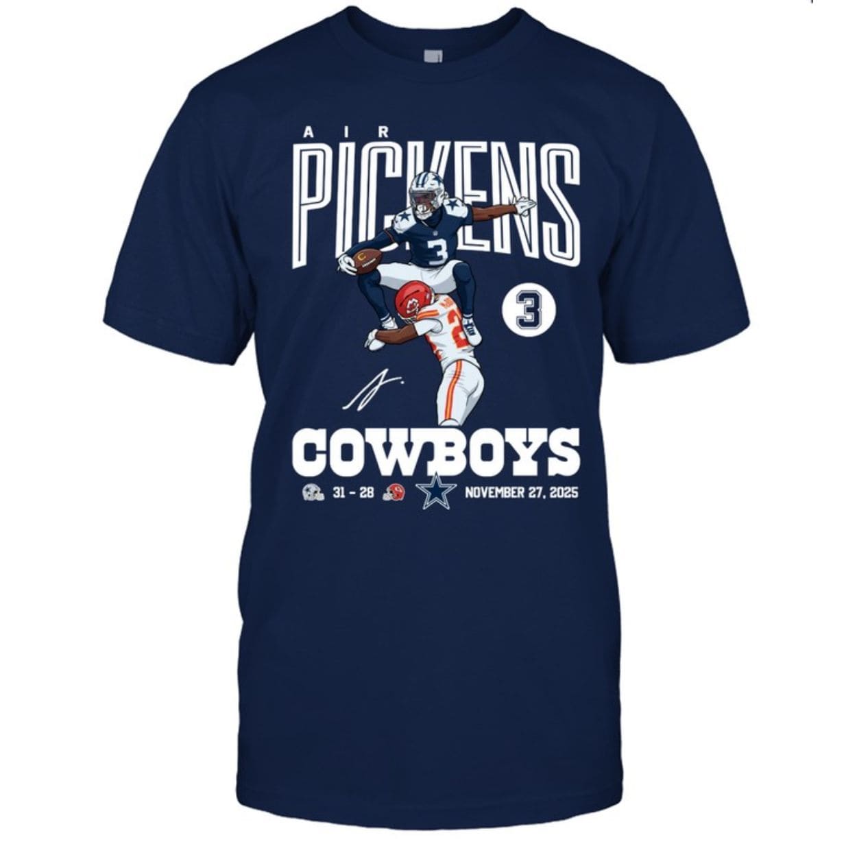 Air Pickens Cowboys 31-28 Chiefs November 27 2025 Shirt Air Pickens Cowboys 31-28 Chiefs November 27 2025 Shirt