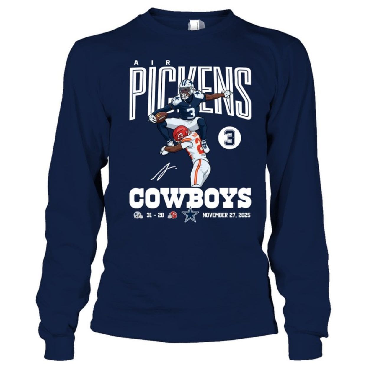 Air Pickens Cowboys 31-28 Chiefs November 27 2025 Shirt Air Pickens Cowboys 31-28 Chiefs November 27 2025 Shirt