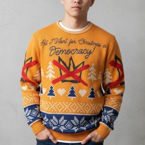 All I Want for Christmas is Democracy No Kings Ugly Sweater