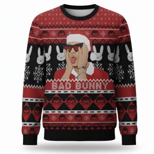 Bad Bunny Ugly Christmas Sweater 1 Bad Bunny Ugly Christmas Sweater 1