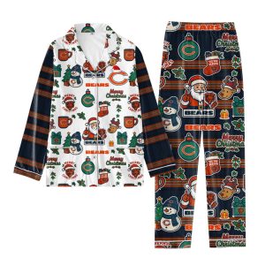 Bears Football Christmas Pajamas Set 1