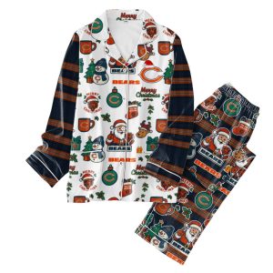 Bears Football Christmas Pajamas Set