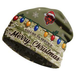 Bears Salute To Service Christmas Beanie Hat 1