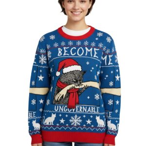Become Ungovernable Cat Meme Christmas Ugly Sweater 1 Become Ungovernable Cat Meme Christmas Ugly Sweater 1