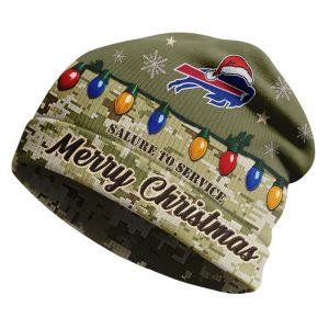 Bills Salute To Service Christmas Beanie Hat 1