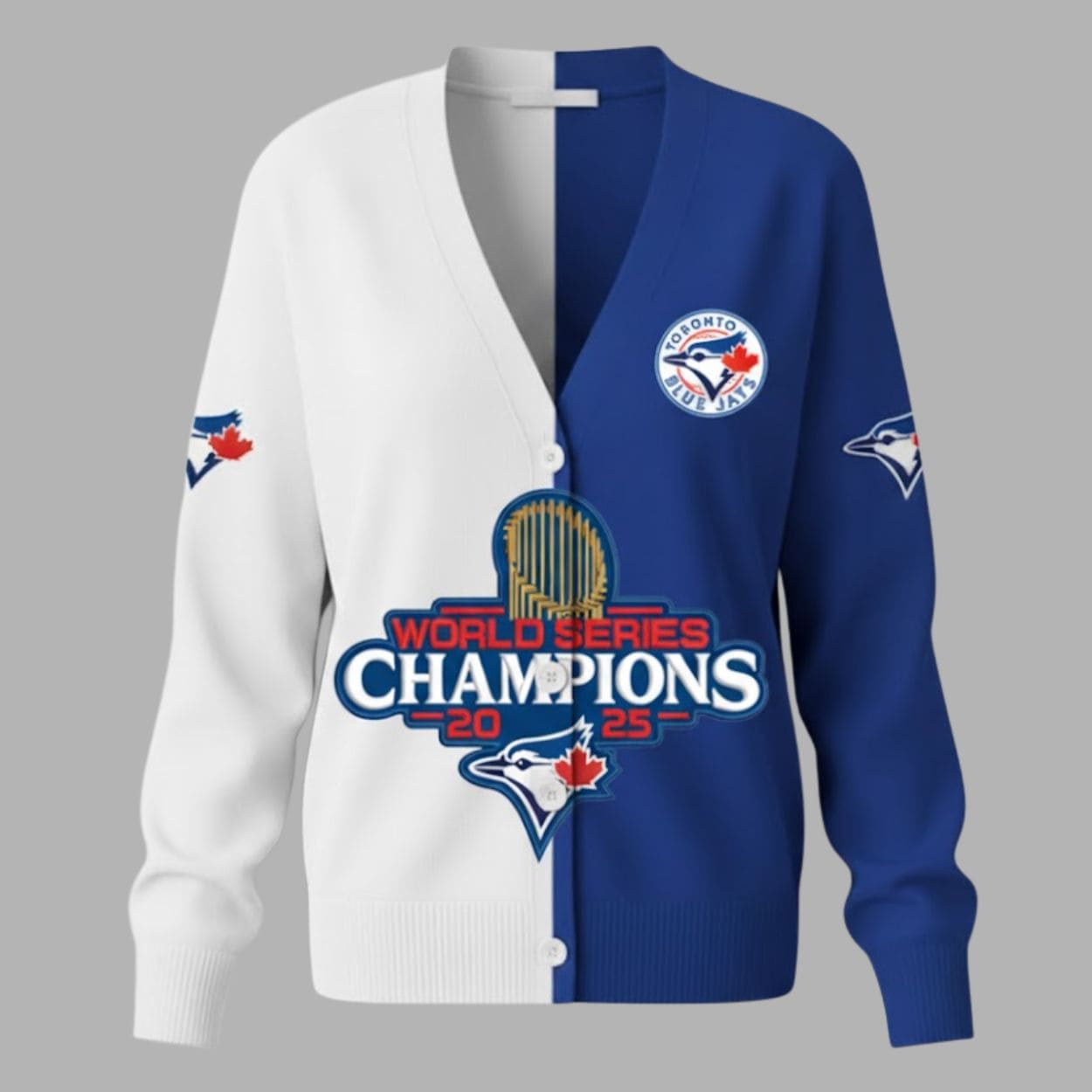 Blue Jays World Series Champions 2025 Cardigan Blue Jays World Series Champions 2025 Cardigan