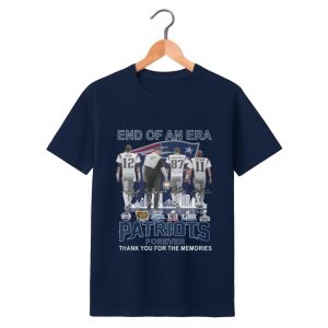 Brady Gronkowski Edelman End Of An Era Patriots Forever Thank You For The Memories Shirt 1 navy 1
