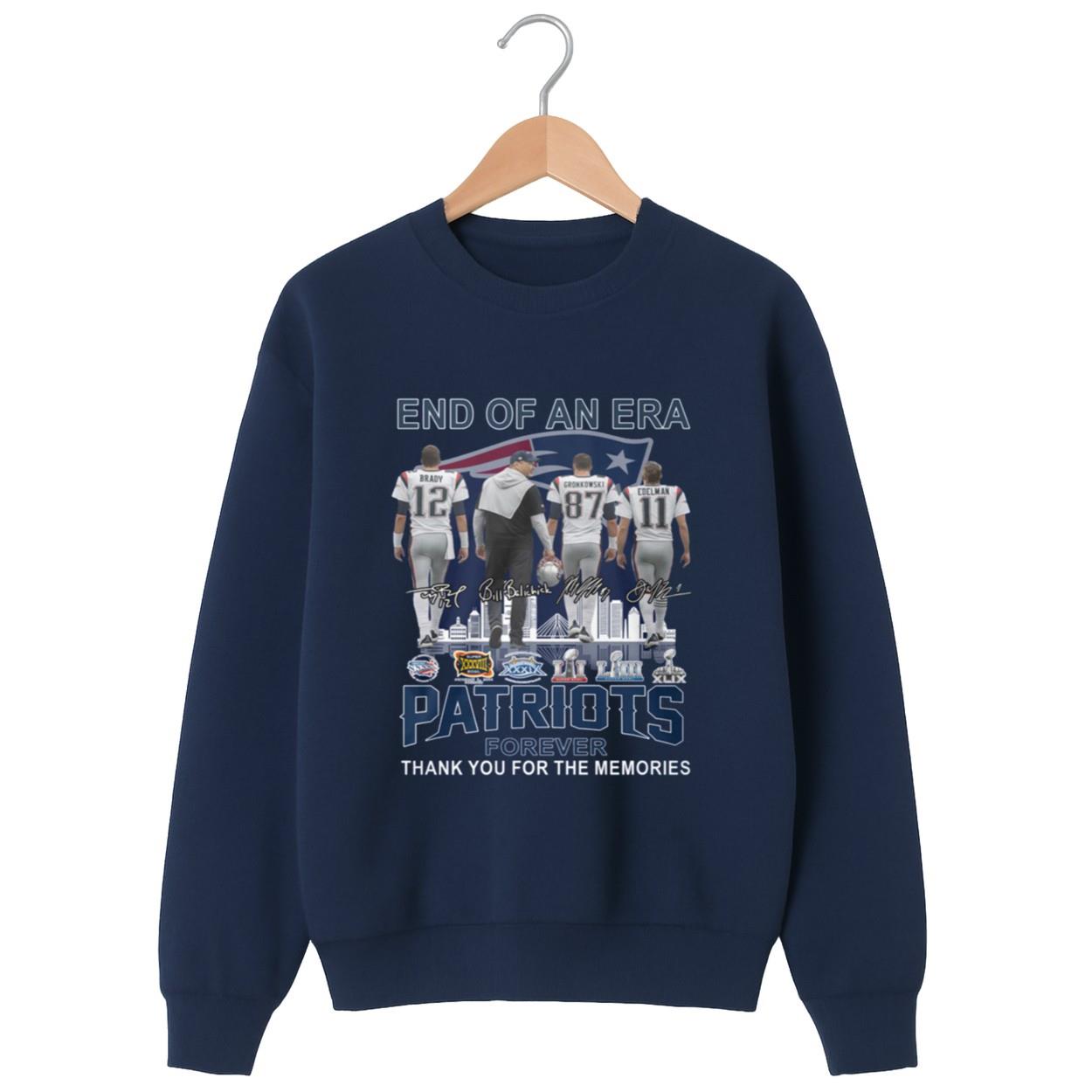 Brady Gronkowski Edelman End Of An Era Patriots Forever Thank You For The Memories Shirt Brady Gronkowski Edelman End Of An Era Patriots Forever Thank You For The Memories Shirt