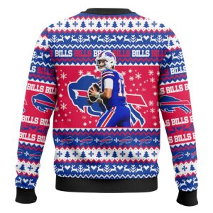Buffalo Football Josh Allen 17 Ugly Christmas Sweater