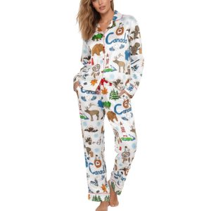 Canada Silky Satin Pajama Set