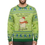 Capybara Is Ready To Do Something Bad Christmas Ugly Sweater