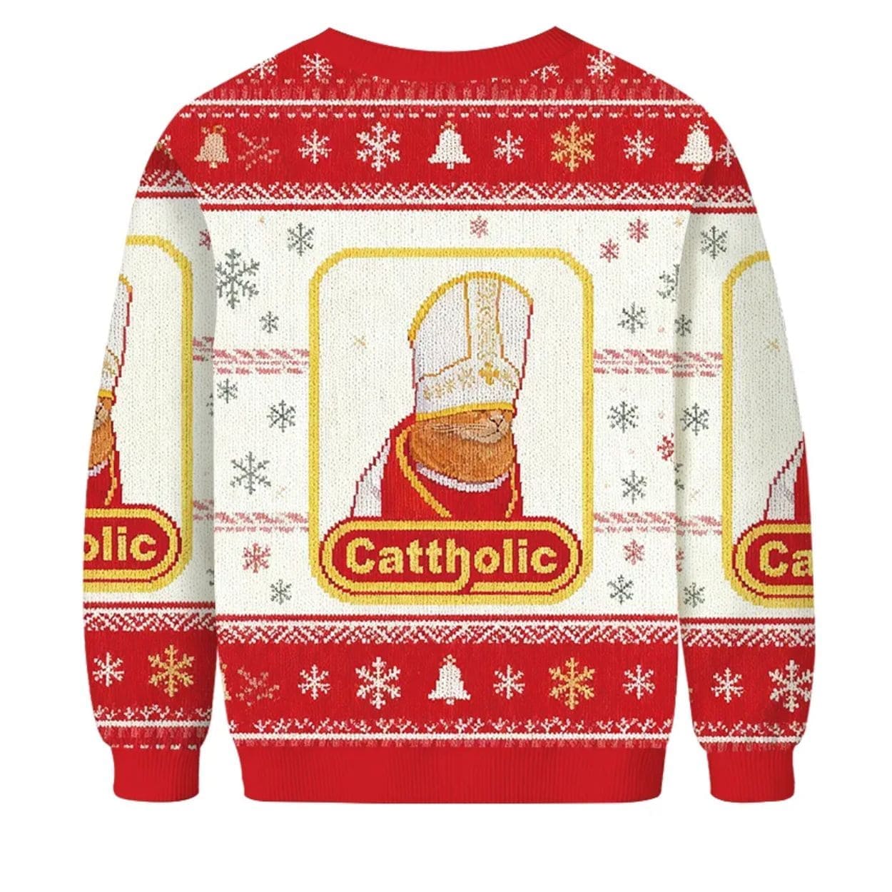 Cattholic Cat Funny Christmas Ugly Sweater Cattholic Cat Funny Christmas Ugly Sweater