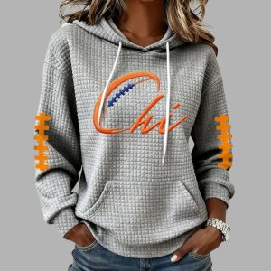 Chi Bears Football Print Waffle Fabric Hoodie 1