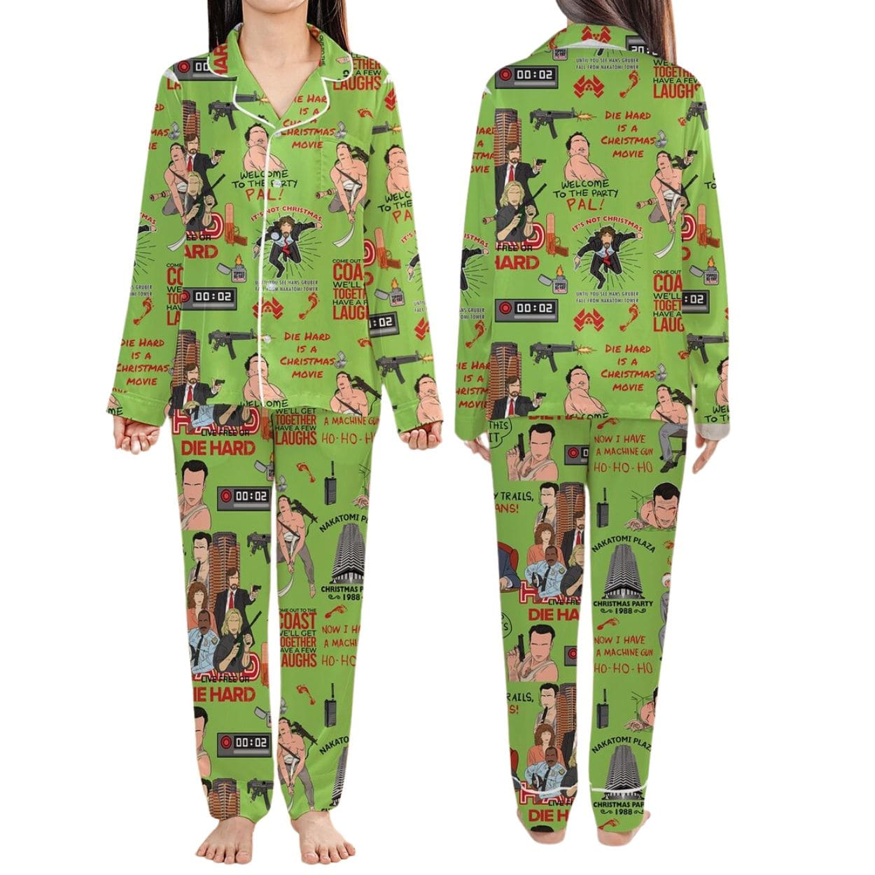 Christmas Nakatomi Plaza Pajamas Set Christmas Nakatomi Plaza Pajamas Set