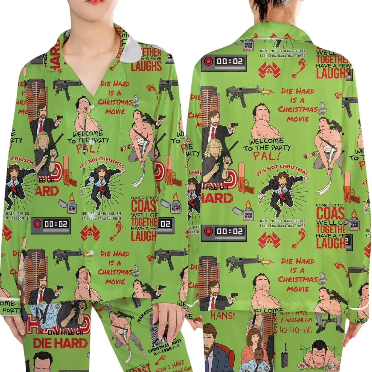 Christmas Nakatomi Plaza Pajamas Set Christmas Nakatomi Plaza Pajamas Set