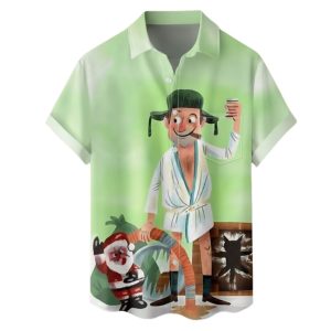 Christmas Vacation Eddie Chest Pocket Hawaiian Shirt 1 Christmas Vacation Eddie Chest Pocket Hawaiian Shirt