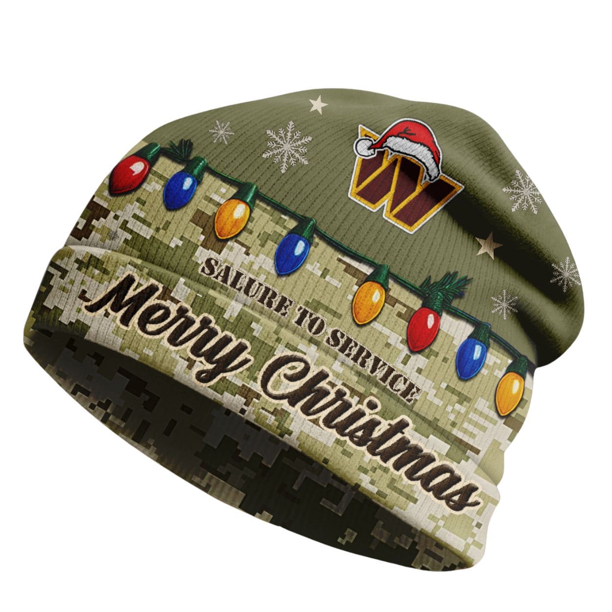 Commanders Salute To Service Christmas Beanie Hat Commanders Salute To Service Christmas Beanie Hat