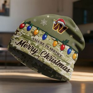 Commanders Salute To Service Christmas Beanie Hat