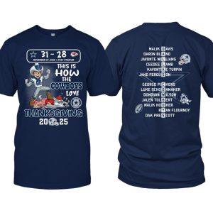 Cowboys 31 28 Chiefs This Is How The Cowboys Love Thanksgiving 2025 Shirt 2