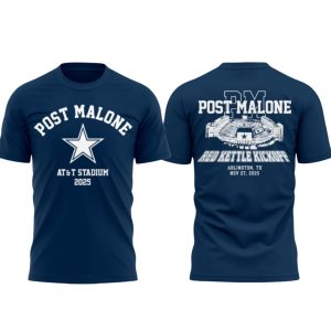 Cowboys Post Malone Red Kettle Kickoff 2025 Shirt 2
