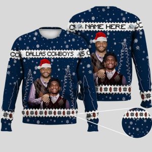 Dak Prescott CeeDee Lamb Dallas Football Ugly Christmas Sweater 1