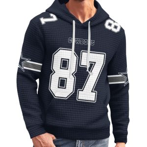 Dallas Football Ferguson 87 Waffle Hoodie 2