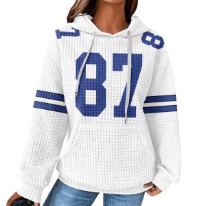 Dallas Football Ferguson 87 Waffle Hoodie 3
