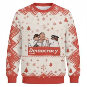 Democracy Manifest Christmas Ugly Sweater
