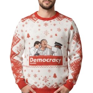 Democracy Manifest Christmas Ugly Sweater 1 Democracy Manifest Christmas Ugly Sweater