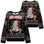 Devil Sheep Hail Santa Christmas Ugly Sweater