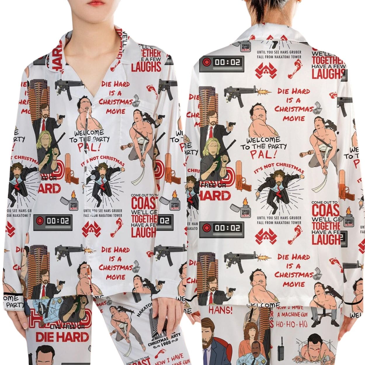 Die Hard Hans Gruber Pajamas Set Die Hard Hans Gruber Pajamas Set