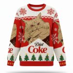 Diet Coke And Aggressive Cat Christmas Ugly Sweater
