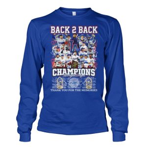 Dodgers Back 2 Back World Series Champions Thank You For The Memories Shirt