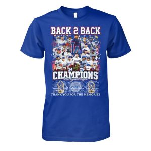 Dodgers Back 2 Back World Series Champions Thank You For The Memories Shirt
