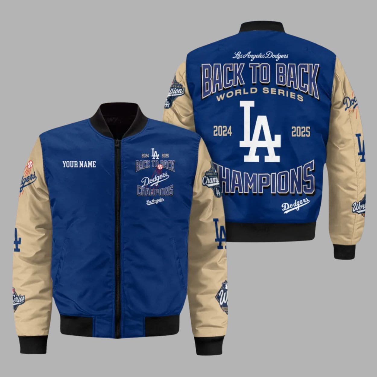 Dodgers Back To Back World Series Champions 2024-2025 Bomber Jacket Dodgers Back To Back World Series Champions 2024-2025 Bomber Jacket