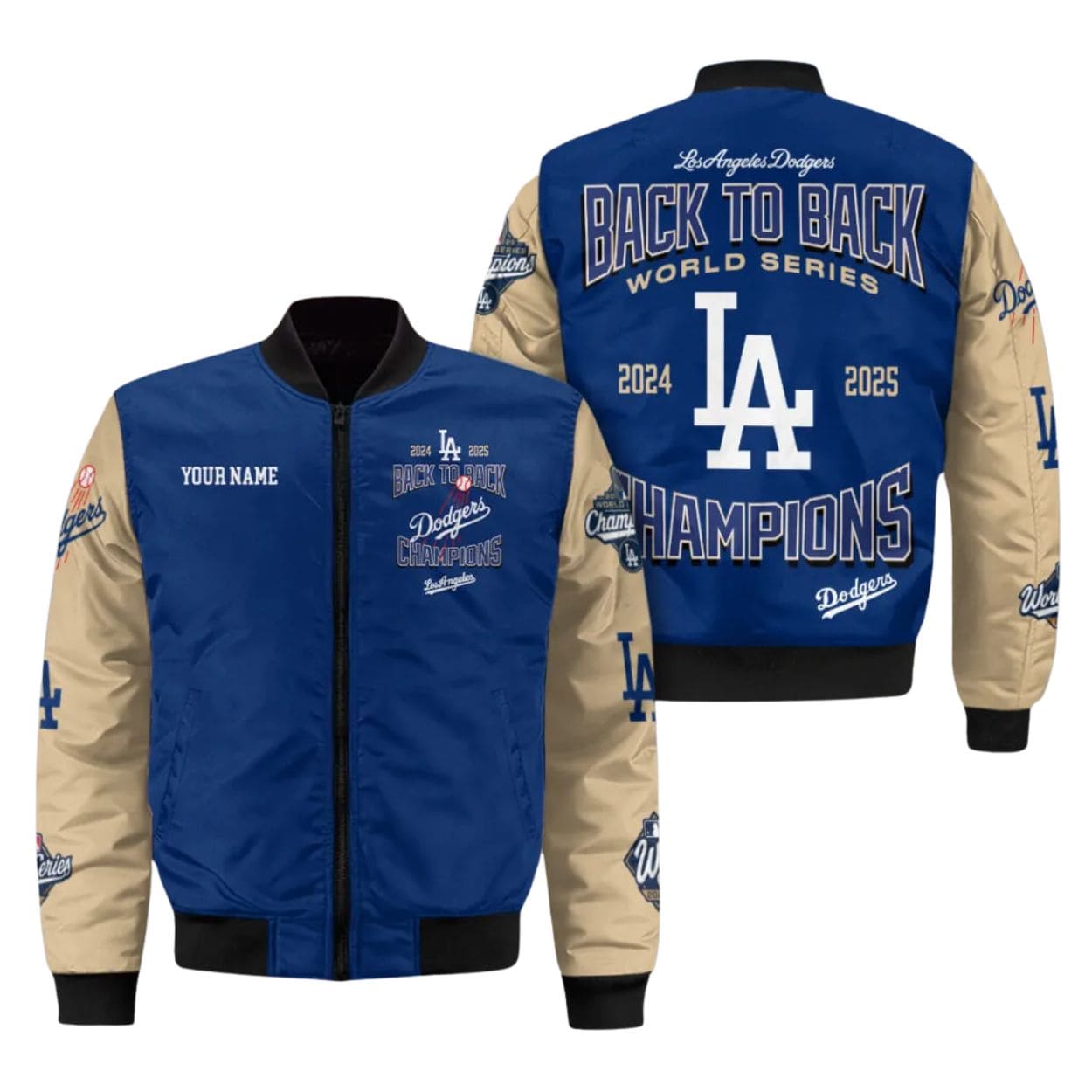 Dodgers Back To Back World Series Champions 2024 2025 Bomber Jacket Dodgers Back To Back World Series Champions 2024 2025 Bomber Jacket