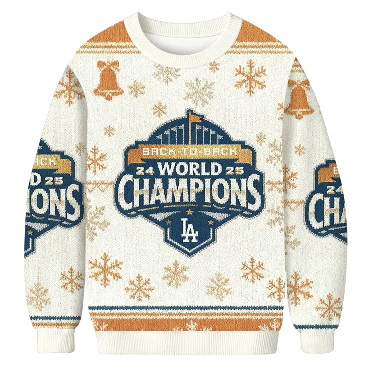 Dodgers Back To Back World Series Champions 2024-2025 Ugly Christmas Sweater Dodgers Back To Back World Series Champions 2024-2025 Ugly Christmas Sweater