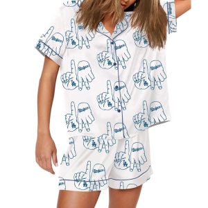 Dodgers Hand Sign Retro Baseball Fan Pajama Set