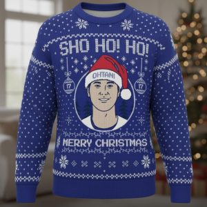 Dodgers Shohei Ohtani Merry Christmas Ugly Sweater 1 Dodgers Shohei Ohtani Merry Christmas Ugly Sweater