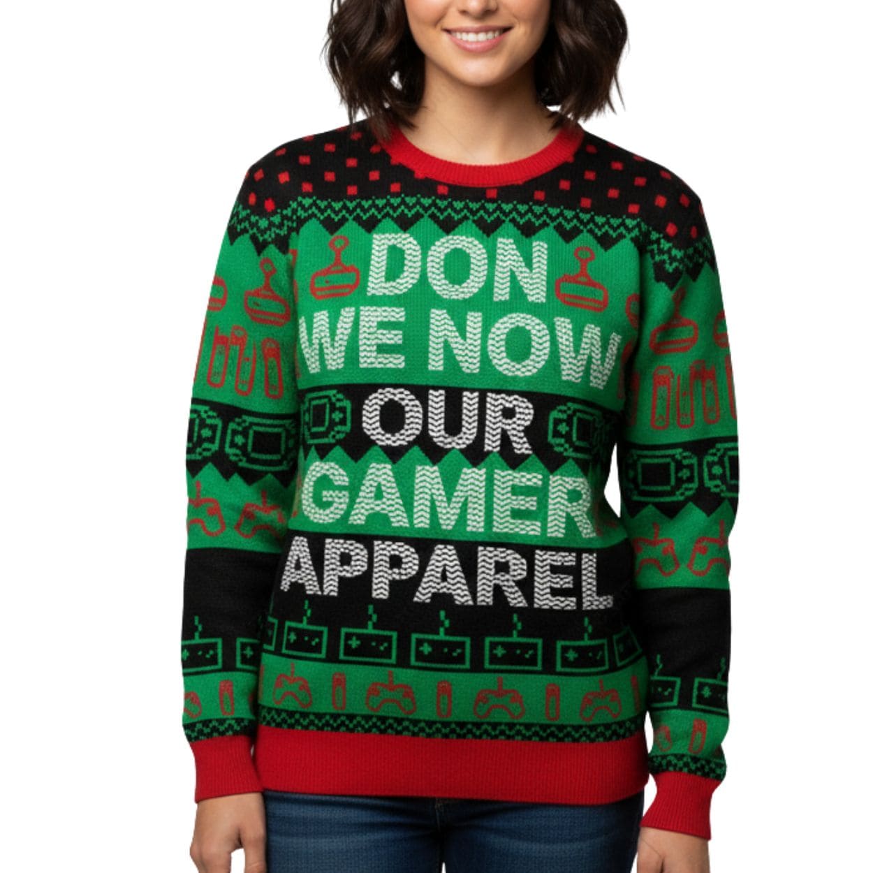 Don We Now Our Gamer Apparel Ugly Christmas Sweater Don We Now Our Gamer Apparel Ugly Christmas Sweater