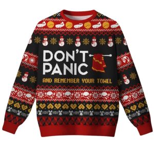 Don’t Panic Ugly Christmas Sweater
