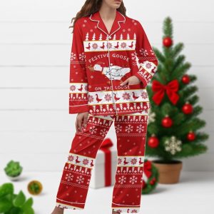 Festive Goose On The Loose Pajamas Set 3 Festive Goose On The Loose Pajamas Set 1
