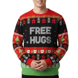 Free Hugs Ugly Christmas Sweater 2 Free Hugs Ugly Christmas Sweater 1