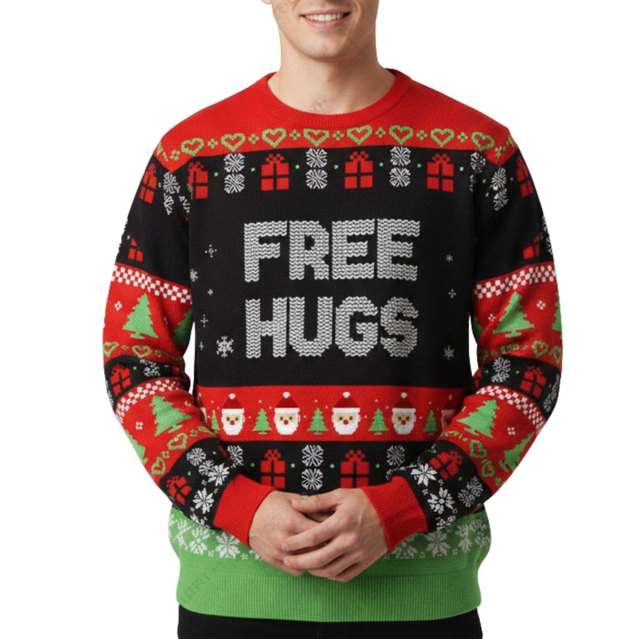 Free Hugs Ugly Christmas Sweater Free Hugs Ugly Christmas Sweater