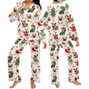 French Bulldog Christmas Pajamas Set 1