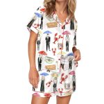 Friend Show Silky Satin Pajama Set