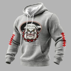 Georgia Football Print Waffle Fabric Hoodie 1