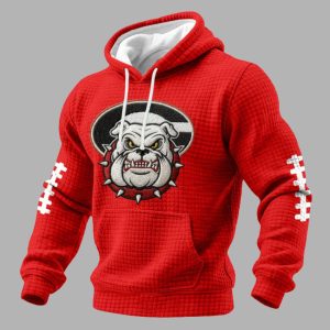 Georgia Football Print Waffle Fabric Hoodie 3