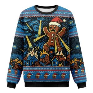 Gingerbread Man Causes Disruption Christmas Ugly Sweater